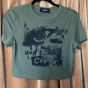 NWOT Cider Grunge Crop Top